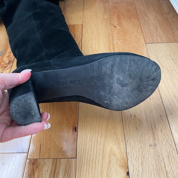 Black Nine West Over the Knee Boots - Picture 3 of 5